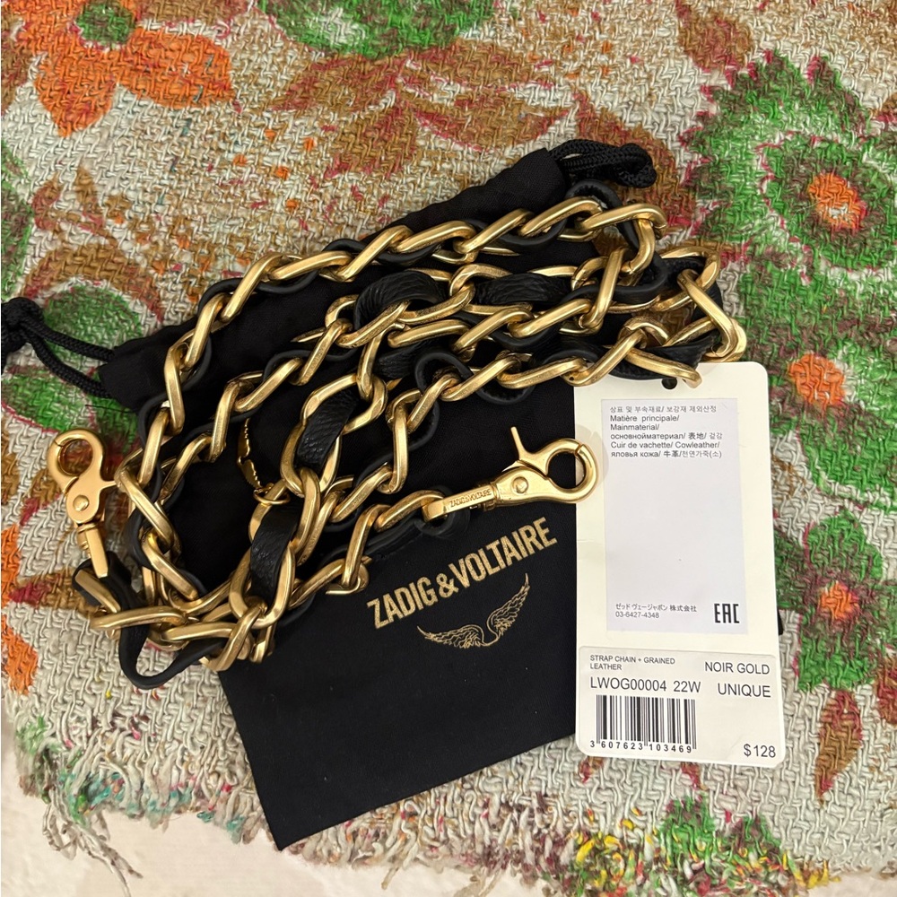 Zadig & Voltaire Gold Chain Strap